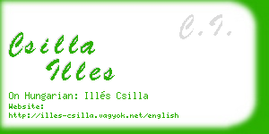 csilla illes business card