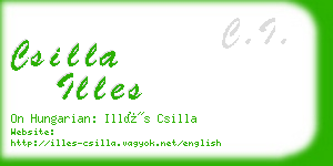 csilla illes business card